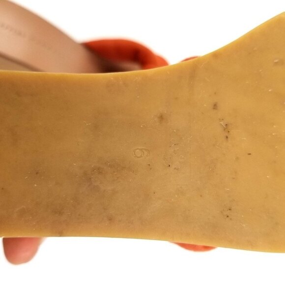 Loeffler Randall Orange Suede‎ Taylor Knotted Wood Wedges Platform Heel Sandal 6 - Picture 8 of 10